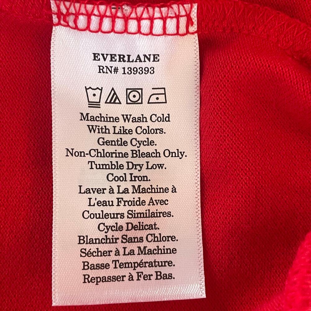 NWT Everlane‎ Organic Cotton Knit Polo Womens Size XS Red Banded Hem & Sleeves. - Picture 8 of 8